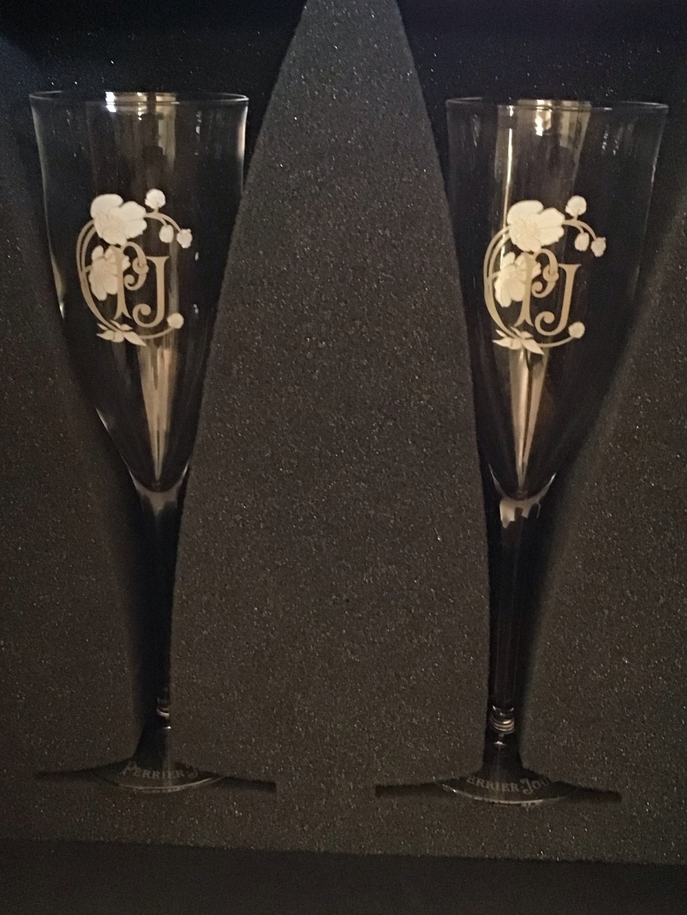 Perrier Jouet Toasting Champagne Flutes